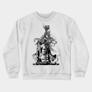 Detailed Inked Anime Girl - Inktober Special Crewneck Sweatshirt